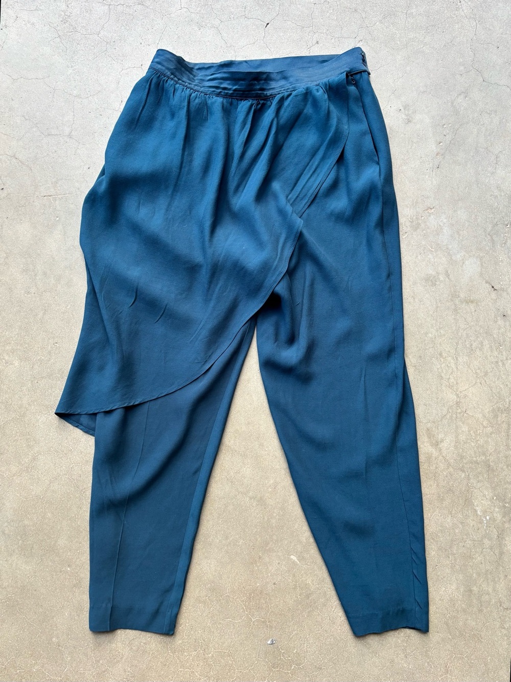 Corey Lynn Calter Asymmetric Draped Wrap Women’s Trousers Size 10, 100% Viscose